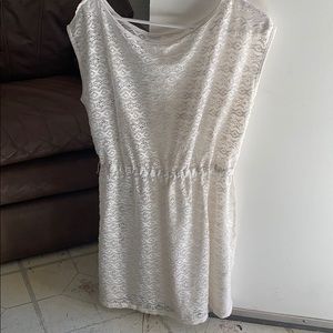 White see through throw over